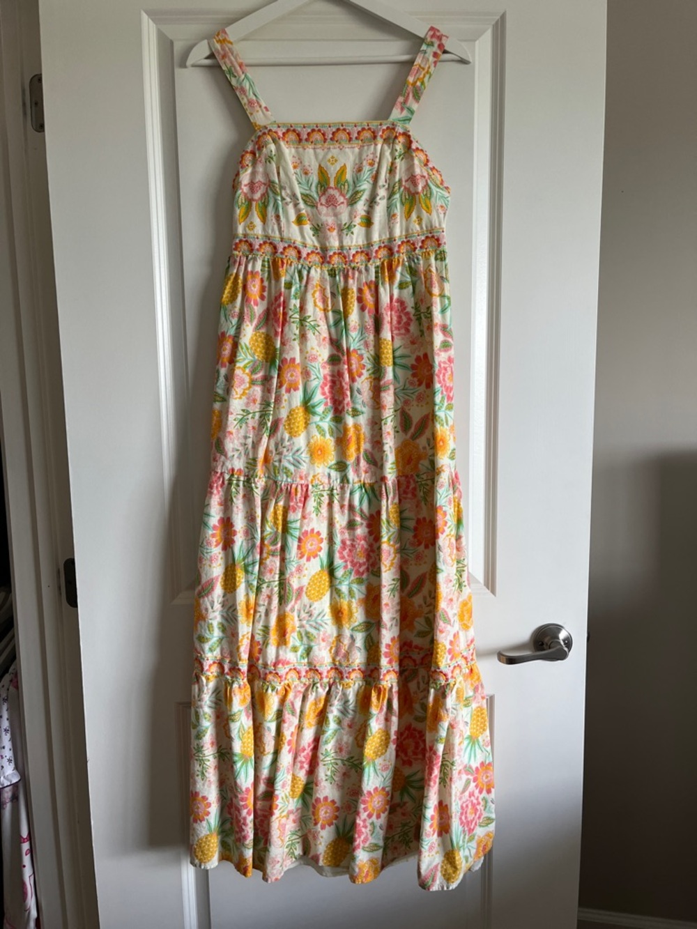 Rachel Zoe Floral Maxi Dress in Cream, Yellow & Pink